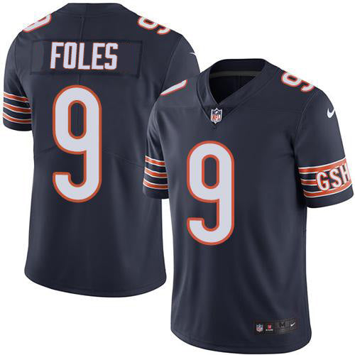 Custom Bears #9 Nick Foles Navy Blue Team Color Men’s Stitched NFL Vapor Untouchable Limited Jersey