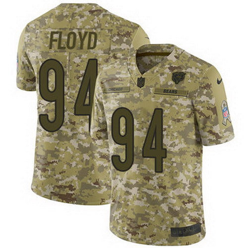 Custom Bears #94 Leonard Floyd Camo Youth Stitched NFL Limited 2018 Salute to Service Jersey