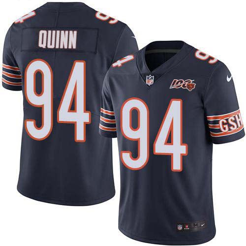 Custom Bears #94 Robert Quinn Navy Blue Team Color Men’s Stitched NFL 100th Season Vapor Untouchable Limited Jersey
