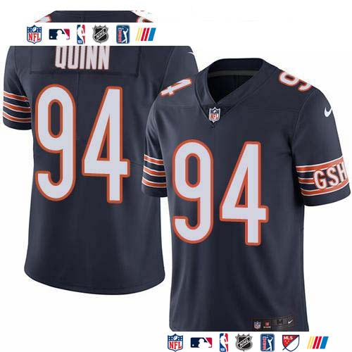 Custom Bears #94 Robert Quinn Navy Blue Team Color Men’s Stitched NFL Vapor Untouchable Limited Jersey