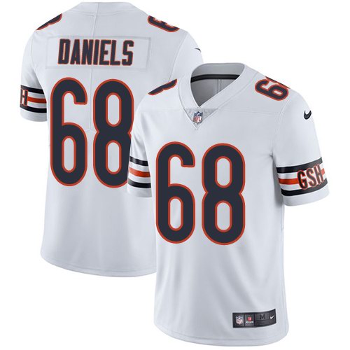 Custom Bears 68 James Daniels White Color Rush Limited Jersey