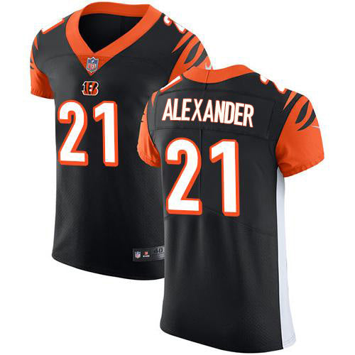 Custom Bengals #21 Mackensie Alexander Black Team Color Men’s Stitched NFL Vapor Untouchable Elite Jersey