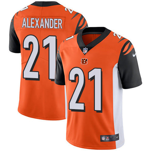 Custom Bengals #21 Mackensie Alexander Orange Alternate Men’s Stitched NFL Vapor Untouchable Limited Jersey