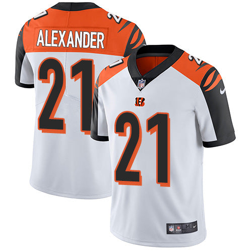 Custom Bengals #21 Mackensie Alexander White Men’s Stitched NFL Vapor Untouchable Limited Jersey