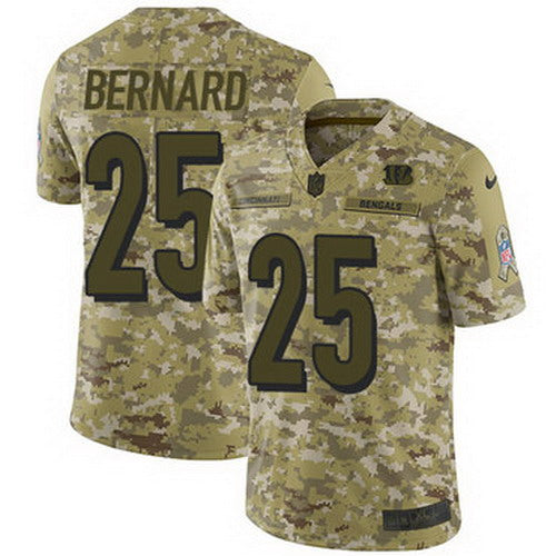 Custom Bengals #25 Giovani Bernard Camo Youth Stitched NFL Limited 2018 Salute to Service Jersey