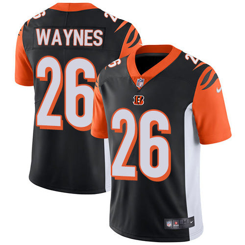 Custom Bengals #26 Trae Waynes Black Team Color Men’s Stitched NFL Vapor Untouchable Limited Jersey