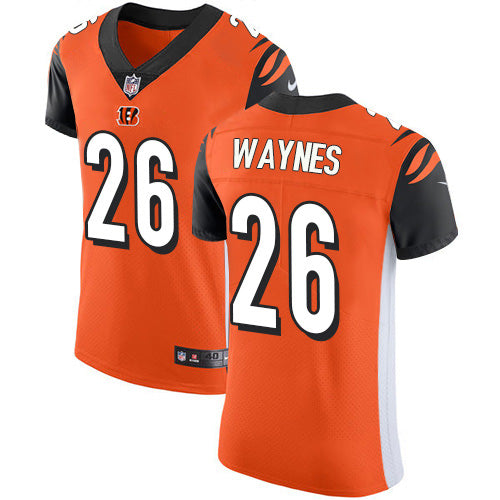 Custom Bengals #26 Trae Waynes Orange Alternate Men’s Stitched NFL New Elite Jersey