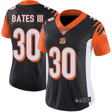 Custom Bengals #30 Jessie Bates III Black Team Color Women’s Stitched NFL Vapor Untouchable Limited Jersey