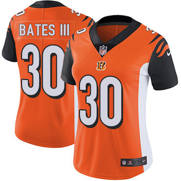 Custom Bengals #30 Jessie Bates III Orange Alternate Women’s Stitched NFL Vapor Untouchable Limited Jersey