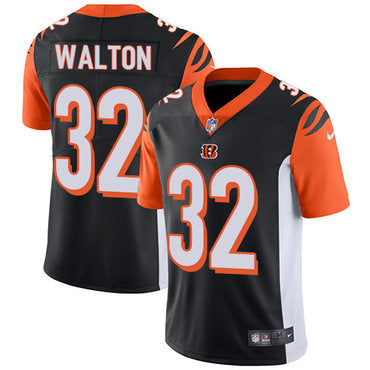 Custom Bengals #32 Mark Walton Black Team Color Men’s Stitched NFL Vapor Untouchable Limited Jersey