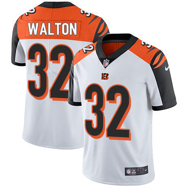 Custom Bengals #32 Mark Walton White Men’s Stitched NFL Vapor Untouchable Limited Jersey