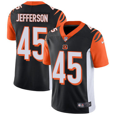 Custom Bengals #45 Malik Jefferson Black Team Color Men’s Stitched NFL Vapor Untouchable Limited Jersey