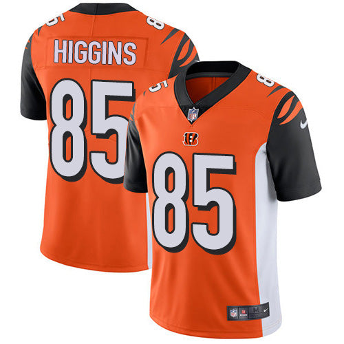 Custom Bengals #85 Tee Higgins Orange Alternate Men’s Stitched NFL Vapor Untouchable Limited Jersey