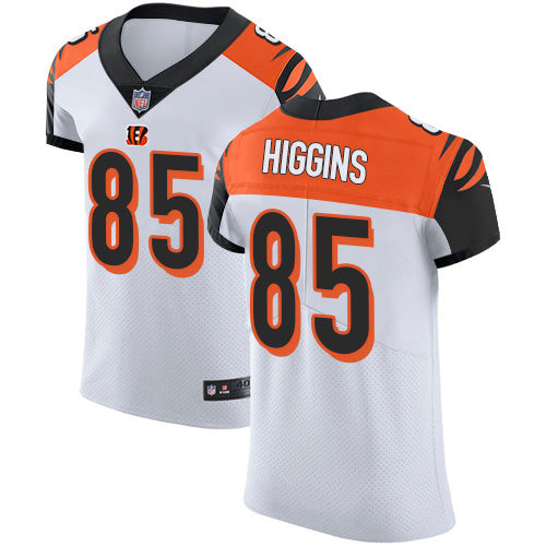 Custom Bengals #85 Tee Higgins White Men’s Stitched NFL New Elite Jersey