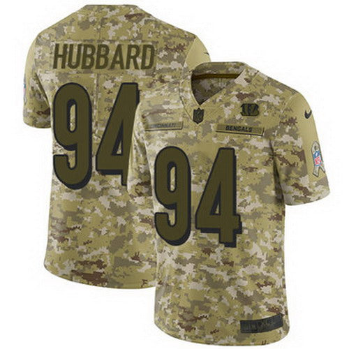 Custom Bengals #94 Sam Hubbard Camo Men’s Stitched NFL Limited 2018 Salute To Service Jersey
