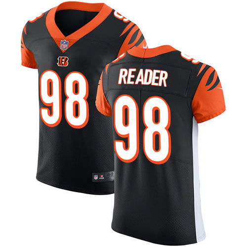 Custom Bengals #98 D.J. Reader Black Team Color Men’s Stitched NFL Vapor Untouchable Elite Jersey