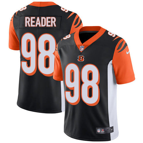 Custom Bengals #98 D.J. Reader Black Team Color Men’s Stitched NFL Vapor Untouchable Limited Jersey