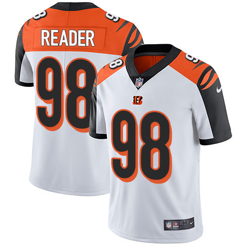 Custom Bengals #98 D.J. Reader White Men’s Stitched NFL Vapor Untouchable Limited Jersey