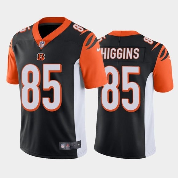 Custom Bengals 85 Tee Higgins Black 2020 NFL Draft First Round Pick Vapor Untouchable Limited Jersey