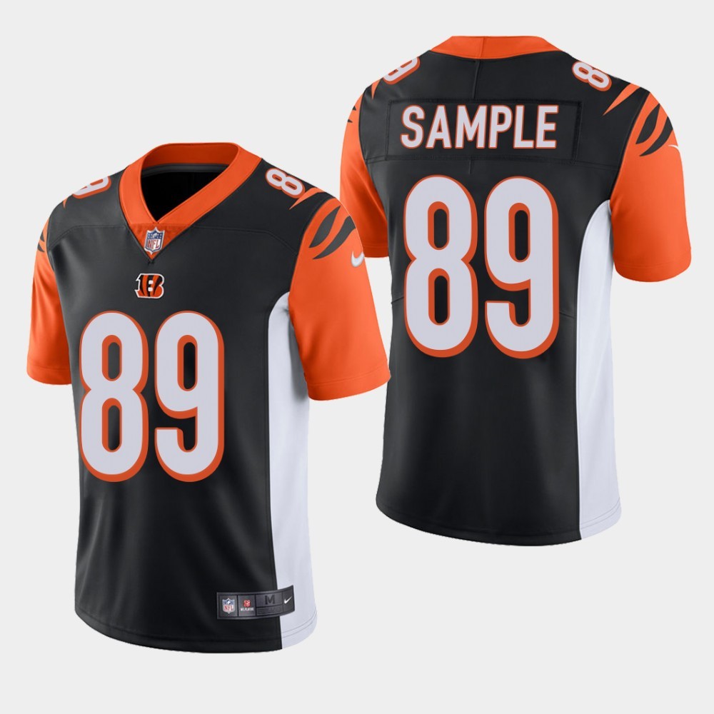 Custom Bengals 89 Drew Sample Black 2019 NFL Draft First Round Pick Vapor Untouchable Limited Jersey