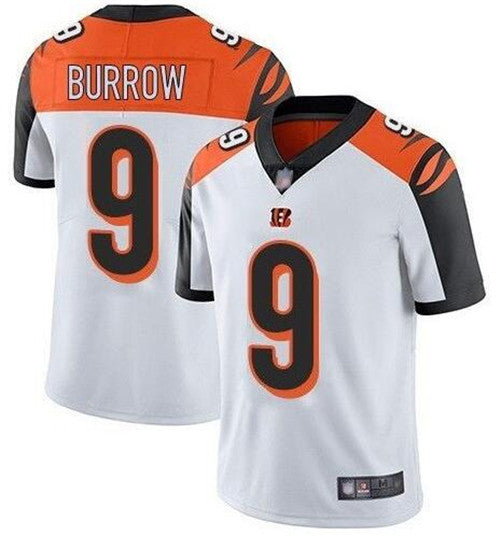Custom Bengals 9 Joe Burrow White Black 2020 NFL Draft First Round Pick Vapor Untouchable Limited Jersey