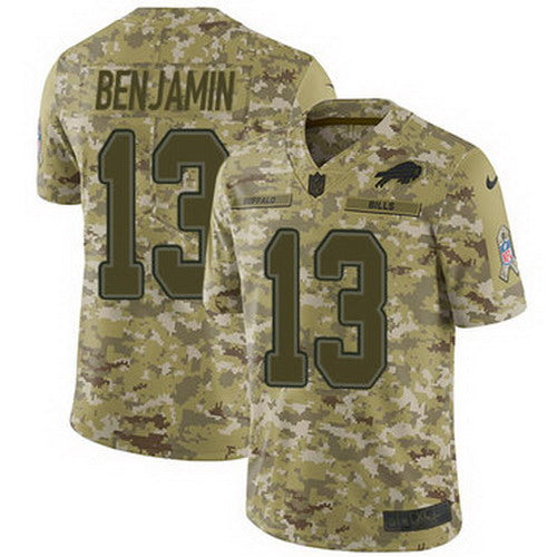 Custom Bills #13 Kelvin Benjamin Camo Men’s Stitched NFL Limited 2018 Salute To Service Jersey