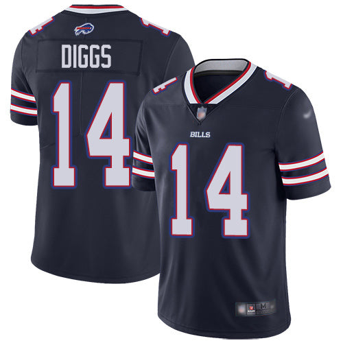 Custom Bills #14 Stefon Diggs Navy Men’s Stitched NFL Limited Inverted Legend Jersey