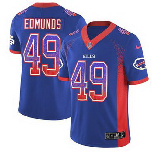 Custom Bills #49 Tremaine Edmunds Royal Blue Team Color Men’s Stitched NFL Limited Rush Drift Fashion Jersey