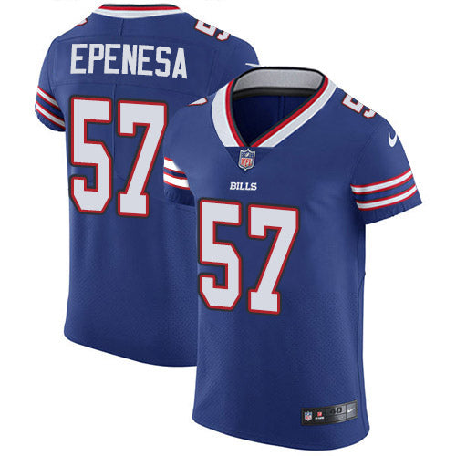 Custom Bills #57 A.J. Epenesas Royal Blue Team Color Men’s Stitched NFL Vapor Untouchable Elite Jersey