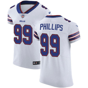 Custom Bills #99 Harrison Phillips White Men’s Stitched NFL Vapor Untouchable Elite Jersey