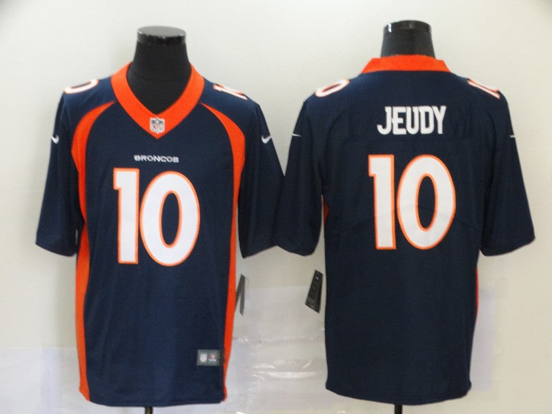 Custom Broncos 10 Jerry Jeudy Navy 2020 NFL Draft First Round Pick Vapor Untouchable Limited Jersey