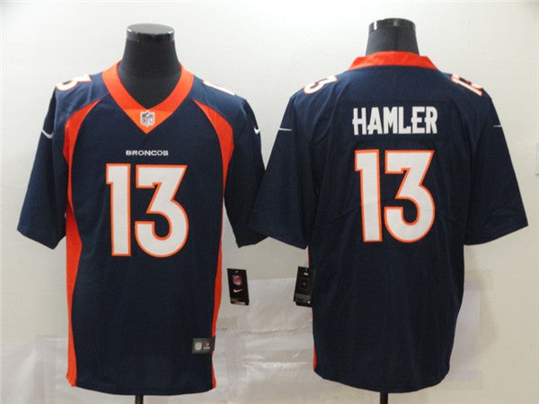 Custom Broncos 13 KJ Hamler Navy 2020 NFL Draft Vapor Untouchable Limited Jersey