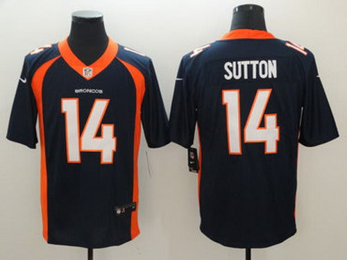 Custom Broncos 14 Courtland Sutton Navy Alternate Vapor Untouchable Limited Jersey