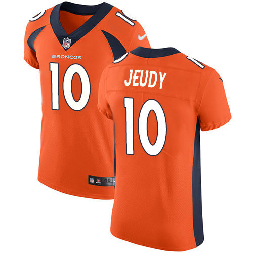 Custom Broncos #10 Jerry Jeudy Orange Team Color Men’s Stitched NFL Vapor Untouchable Elite Jersey