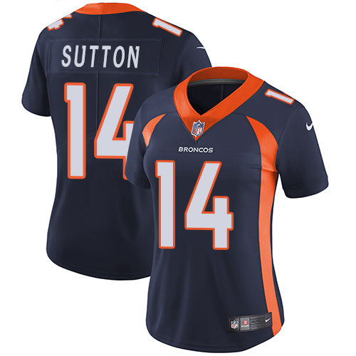 Custom Broncos #14 Courtland Sutton Blue Alternate Women’s Stitched NFL Vapor Untouchable Limited Jersey