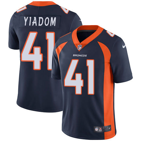 Custom Broncos #41 Isaac Yiadom Navy Blue Alternate Men’s Stitched NFL Vapor Untouchable Limited Jersey