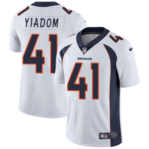 Custom Broncos #41 Isaac Yiadom White Men’s Stitched NFL Vapor Untouchable Limited Jersey