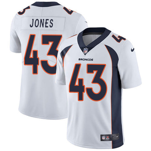 Custom Broncos #43 Joe Jones White Men’s Stitched NFL Vapor Untouchable Limited Jersey
