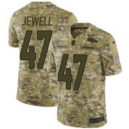 Custom Broncos #47 Josey Jewell Camo Men’s Stitched NFL Limited 2018 Salute To Service Jersey