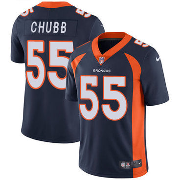 Custom Broncos #55 Bradley Chubb Blue Alternate Youth Stitched NFL Vapor Untouchable Limited Jersey