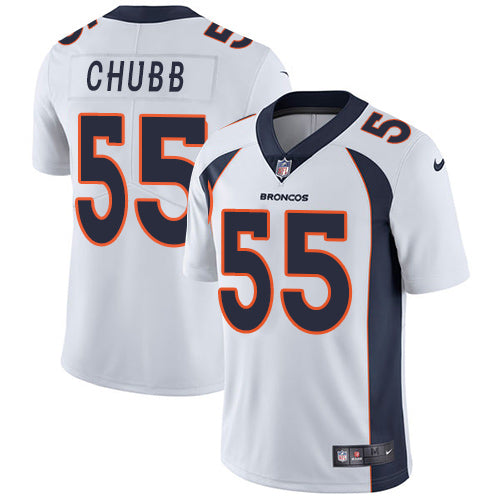 Custom Broncos #55 Bradley Chubb White Youth Stitched NFL Vapor Untouchable Limited Jersey