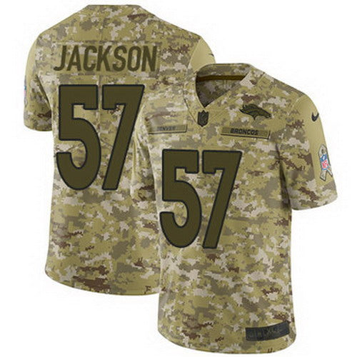 Custom Broncos #57 Tom Jackson Camo Youth Stitched NFL Limited 2018 Salute to Service Jersey
