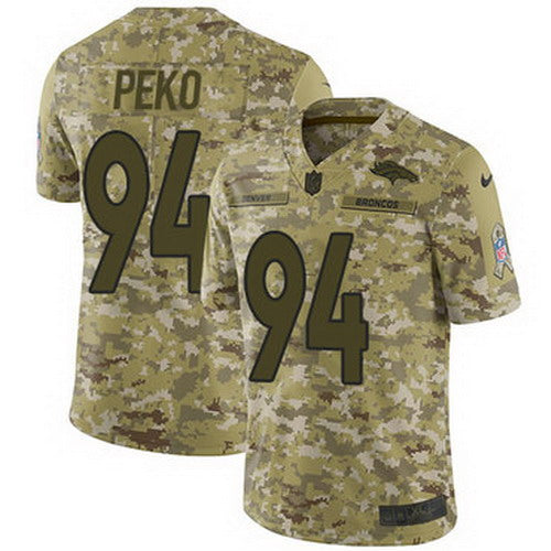 Custom Broncos #94 Domata Peko Camo Men’s Stitched NFL Limited 2018 Salute To Service Jersey