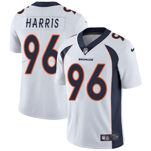Custom Broncos #96 Shelby Harris White Men’s Stitched NFL Vapor Untouchable Limited Jersey