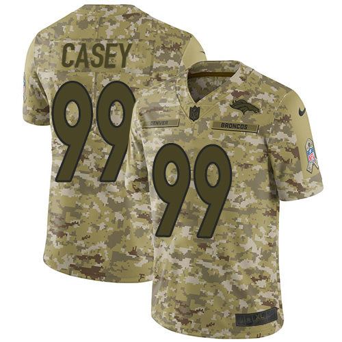 Custom Broncos #99 Jurrell Casey Camo Men’s Stitched NFL Limited 2018 Salute To Service Jersey