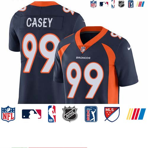 Custom Broncos #99 Jurrell Casey Navy Blue Alternate Men’s Stitched NFL Vapor Untouchable Limited Jersey