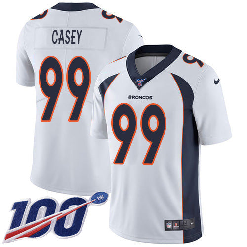 Custom Broncos #99 Jurrell Casey White Men’s Stitched NFL 100th Season Vapor Untouchable Limited Jersey