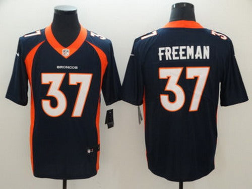 Custom Broncos 37 Royce Freeman Navy Alternate Vapor Untouchable Limited Jersey