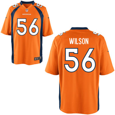 Custom Broncos 56 Al Wilson Orange Elite Jersey