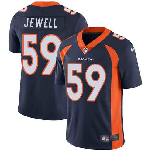 Custom Broncos 59 Josey Jewell Navy Vapor Untouchable Limited Jersey